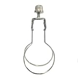 NICKEL Lamp shade clip-on adapter for regular bulb with finial TG-755NIX
