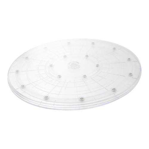 Ipetboom Plato Giratorio Redondo Acrílico Transparente Base Giratoria Soporte Práctico para Mesa Cocina Expositor