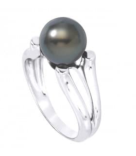 Bague Perle de Tahiti IPÉVA le cadeau idéal en argent taille 56
