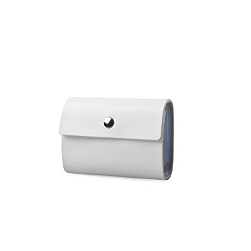 XUANLAN Kleingeldpaket für Damen Kreditkarteninhaber aus Leder Rindsleder mit Mehreren Karten Mini-Kartensatz mit großer Kapazität (Color : White)