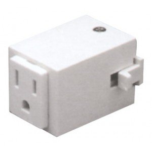 Elco Lighting EP814B Track Outlet Adapter Black-2PK