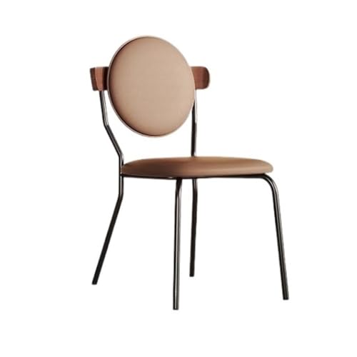 CHENGAIJIAN Sillas de Comedor Sillas de Comedor Modernas de Mediados de Siglo con Patas de Metal y Asiento tapizado Sillas de Cocina y Comedor(Brown)