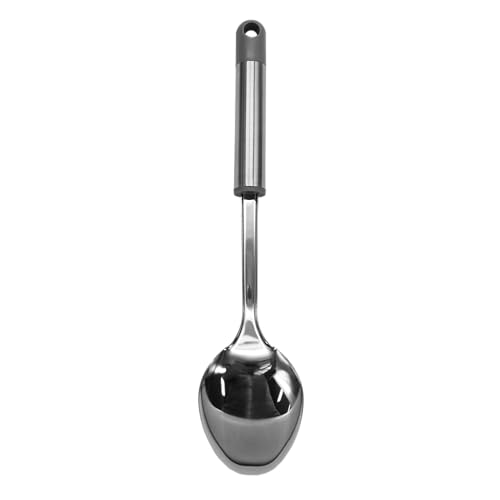 Fackelmann MODE Solid Spoon, Stainless Steel Kitchen Utensil, Heat-Resistant Metal Handle for Serving Mixing - Image 2