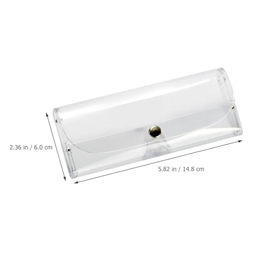 Image of Angoily Transparent Eyeglasses Case 12pcs Sunglasses Clear Bag Buckle Portable Anti-scratch Eyeglass Box Lightweight Eyewear Sleeve Box for Travel