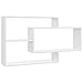 vidaXL Mensole a Muro Eleganti Moderne Design ad Incastro Scaffali Mobili Pensili Espositori Scomparti Aperti Bianco Lucido in Truciolato