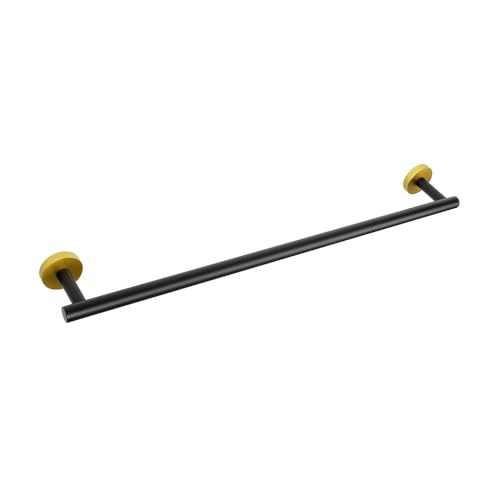 kimzcn 30-Inch Towel Bar Black & Gold Towel Rack Wall Mounted Towel Rail Stainless Steel Towel Rod for Bathroom Modern Style