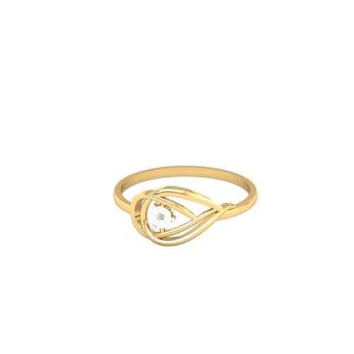 Image of DISHIS 18K Yellow Gold and Diamond Ring For Women