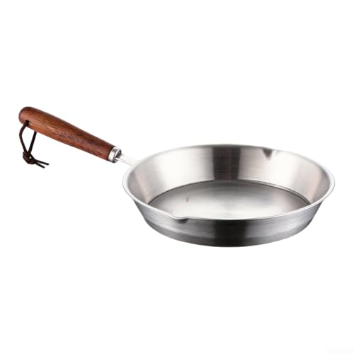 Sartén de acero inoxidable con base de construcción totalmente revestida y laterales para una propagación superior del calor y control de temperatura sensible (12 cm)