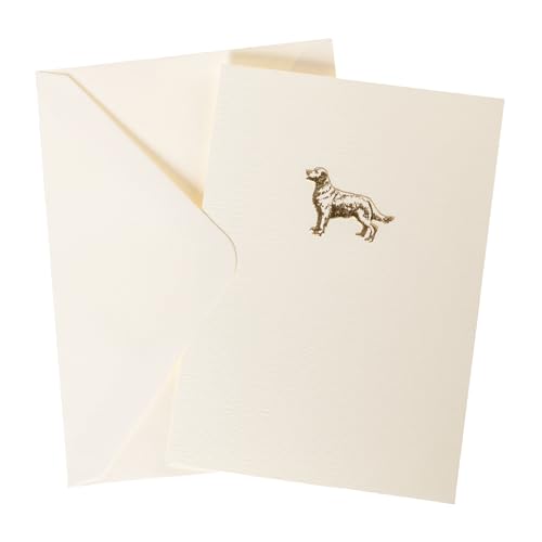 Image of Graphique La Petite Presse Golden Retriever Boxed Notes | Blank Note Cards with Envelopes | 10 Count All Occasion Greeting Card Set | 3.25 x 4.75 Inches | High Quality Thick Paper Stationery with Unique Design