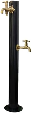 Durable Freestanding Outdoor Water Fountain with 2 Faucets - Stylish Antifreeze Garden Tap for Irrigation, Washing & Decoration - Perfect for Yards and Gardens