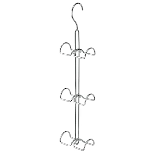 Mdesign Metal Wire Over The Closet Rod Hanging Storage Organizer Hanger For Storing And Organizing Purses, Backpacks, Satchels, Crossovers, Handbags - 2 Pack - Chrome #TOP4