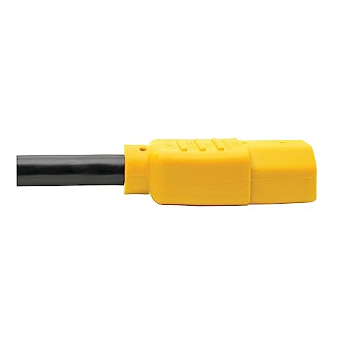 Cable de extensión C14 a C13 amarillo de 6 pies 15A 14AWG para rack 4