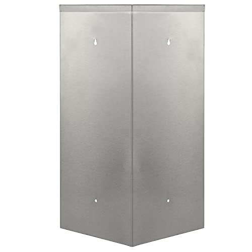 Mygift 19-Inch Stainless Steel Silver Corner Mount Medicine Cabinet, First Aid Wall Cabinet With 3 Storage Shelf, Locking Frosted Glass Door And Keys #TOP6