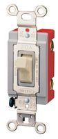 HBL1201 KELLEMS HBL1201 Brown, Industrial Grade, 120 to 277 VAC, 15 AMP, 1 Phase, 4-1/16" X 1-5/16", 1 Pole, -40 to 239 F, Toggle Wall Switch