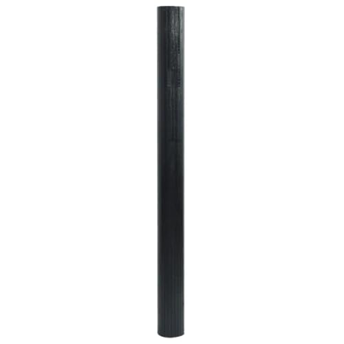 Tapis carré noir en bambou 100x100 cm pour harmoniser un sol moderne