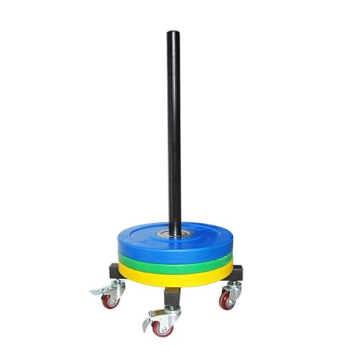 Mobiles Hantelscheibenregal mit Umlenkrolle, kompakte Aufbewahrung für Hanteln & Stoßstangenplatten, ideal für Heim-Fitnesscenter und Fitnesscenter