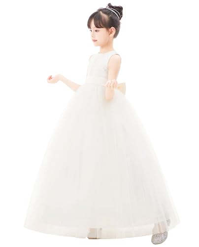 ekidsbridal Floral Lace Heart Cutout Flower Girl Dress for Church Communion Gowns 172noFT2