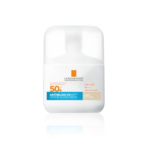 La Roche Posay Anthelios UVAIR Serum Sunscreen SPF50+ Light Tinted Serum Sunscreen with Hyaluronic Acid Niacinamide & Vitamin E High UVA/UVB Protection for All Skin Types 50ml