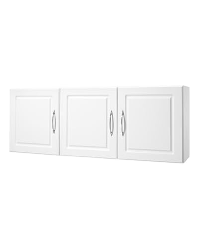 VEVOR Armoire Murale de buanderie à 2 Niveaux, Placard de Rangement Suspendu avec 3 Portes, Meuble de Rangement avec étagère réglable, pour Cuisine,...