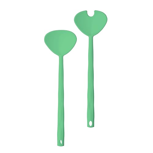 Koziol Crystal - Cubiertos para Ensalada (Verde Medio)