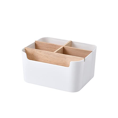 CTB 5 Fächer Bambus Tisch Organizer Desktop Stationery Storage Box Desktop Mehrzweck Aufbewahrungsbox Kann Als Aufbewahrungsbox FüR Smartphones, Kosmetika, Stifte, Kleine GegenstäNde Verwendet Werden Cover