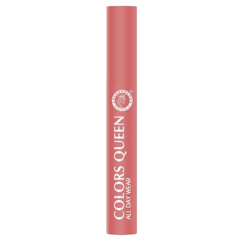Image of Colors Queen All Day Wear Liquid Lipstick - Nude Frost, 12g | Highly Pigmented, Long Lasting Matte Lipstick | Smooth One Swipe Application, Lightweight & Non Transfer Liquid Lipstick for Women
