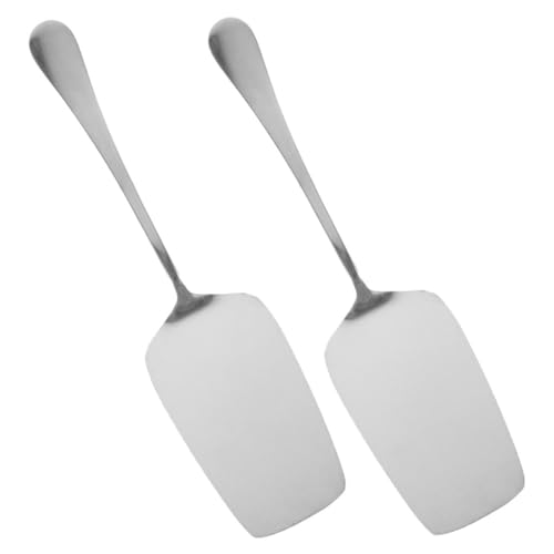Ciieeo 2Pcs Stainless Steel Cake Server Portable Cake Spatula for Easy Cutting and Serving of Desserts for Weddings Parties and Baking Occasions Icing