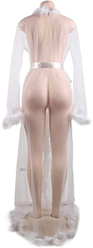 Erotische Bodystockings Dames Vrouwen Kanten Jurk Kimono Badjas Sexy Cover Up Chemise Bruid Badjas Nachtkleding - Afbeelding 6