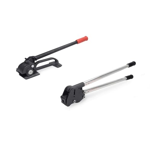 IDL Packaging Strapping Tool Set for 1 1/4" Steel Strapping – Heavy-Duty Tensioner &amp; Sealeк for Metal Banding – Packaging Strapping Tool Kit to Secure Heavy Packages
