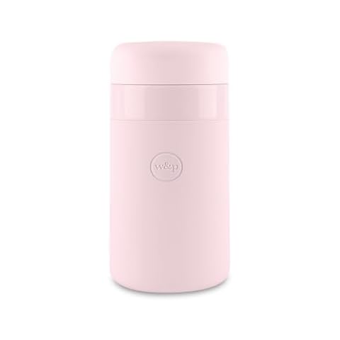 W&P Porter Insulated Bottle 12 oz | Clean Taste Ceramic Coating for Water, Coffee, & Tea | Wide Mouth Vacuum Insulated | Dishwasher Safe, Blush Cover