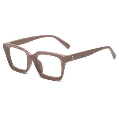 Gafas de sol retro para mujer en color café con remaches vintage