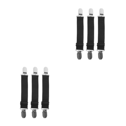 Alipis 2 Juegos Clip De La Parte Inferior De La del Pantalón Clips De Pantalón Ligeros Y Portátiles Pinza Elástica Ajustable Clips De Arranque para Colgar Planchar 3 Piezas * 2