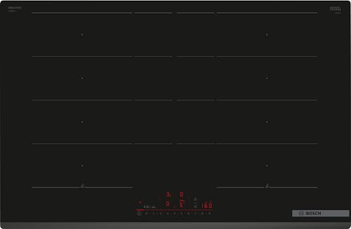 Bosch PXY83KHC1E, Série 6, Plaque induction, 4 feux, 80 cm, Noir