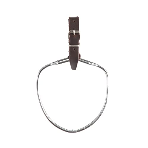 Portacazas de Piel y Metal Cromado Redondo. Diámetro del Metal 13cm. Ideal para zorzal, Perdiz, codorniz, Paloma, tórtola.