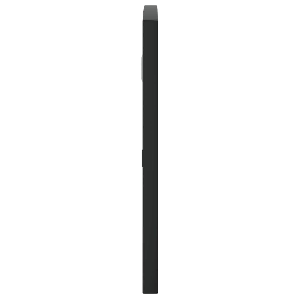 Miroir Mural Noir en Fer 60x30 cm avec Cadre Enduit de Poudre Design Arche pour décoration Maison Salon Chambre Salle de Bain Couloir reflet Clair et luminosité