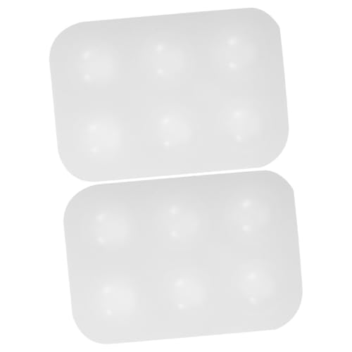 EXCEART 2 Stück Silikon-Palette Mit Sechs Löchern Leicht Zu Reinigen Acryl-Aquarellfarben-Palette Silikon-Pigmentschalen Leere Aquarell-Palette Aromatherapie-Gips