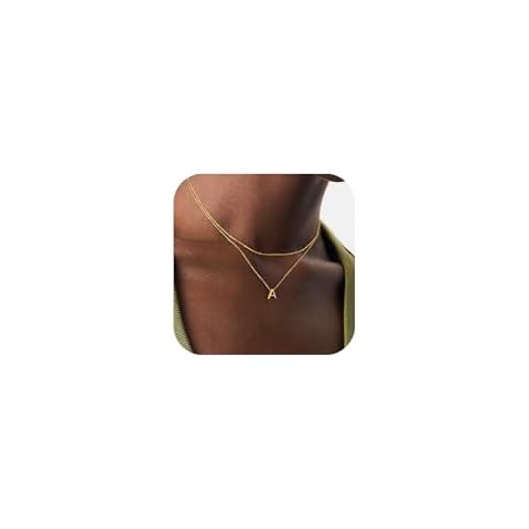 IEFWELL Initial Necklaces for Women - Gold Necklace for Women Initial Necklace for Women Gold Initial Necklace for Women Necklaces Gold Layered Necklaces for Women Trendy Letter Necklace Gold Jewelry Cover