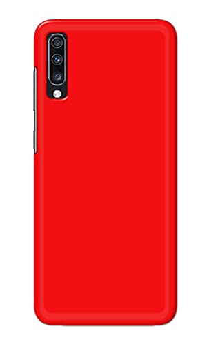 Image of Printed Hard Back Cover Case for Samsung Galaxy A70 | Samsung Galaxy A70s Back Cover (Plain Red) -1803