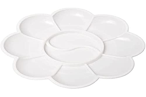 Paleta Godê Para Pintura, Keramik, Plástica, Flor, 13,7 cm, 10 Cavidades