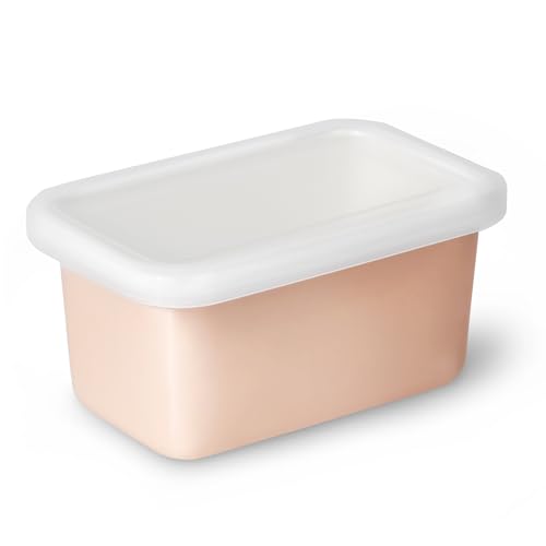 atRise [アットライズ] 保存容器 [密閉蓋で鮮度とおいしさを保つ] ぬか漬け 味噌 蓋付き 角型 中身が見える 蓋付き (しののめ, S)