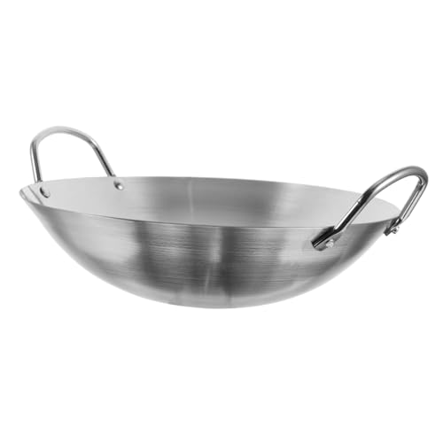 Wok de acero inoxidable con doble mango y capacidad 1 cl miniatura 1