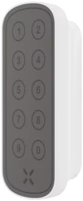 BLACK X Keypad add-on for use with BLACK X Smart Door Lock, Bluetooth LE 5.0, LED-Backlit, Advanced AI eKey Technology, up to 2 Years Battery Life, IP65 Rating for Durability (White)