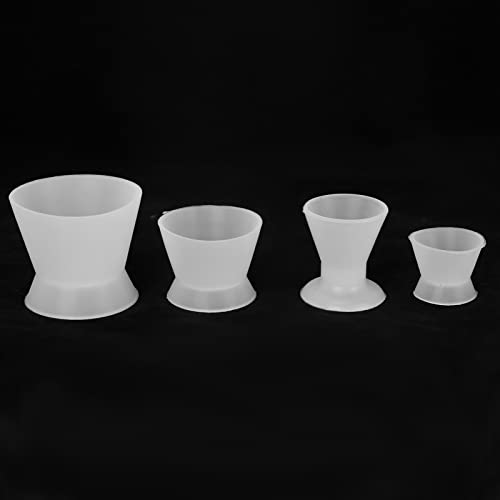 Set de 4 tazones de mezcla de silicona para laboratorio miniatura 6
