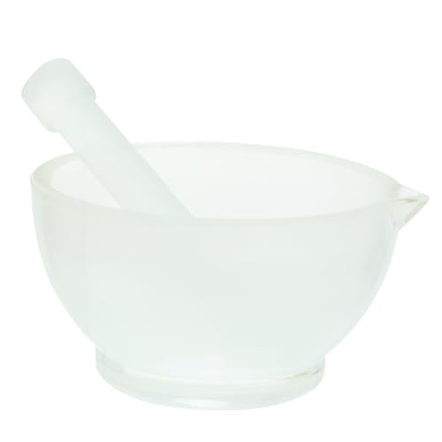 LALADEFIEE Pestle Witchcraft Medicine Practical Grind Bowl Glass Pestle 9cm Lab Equipment Random Style