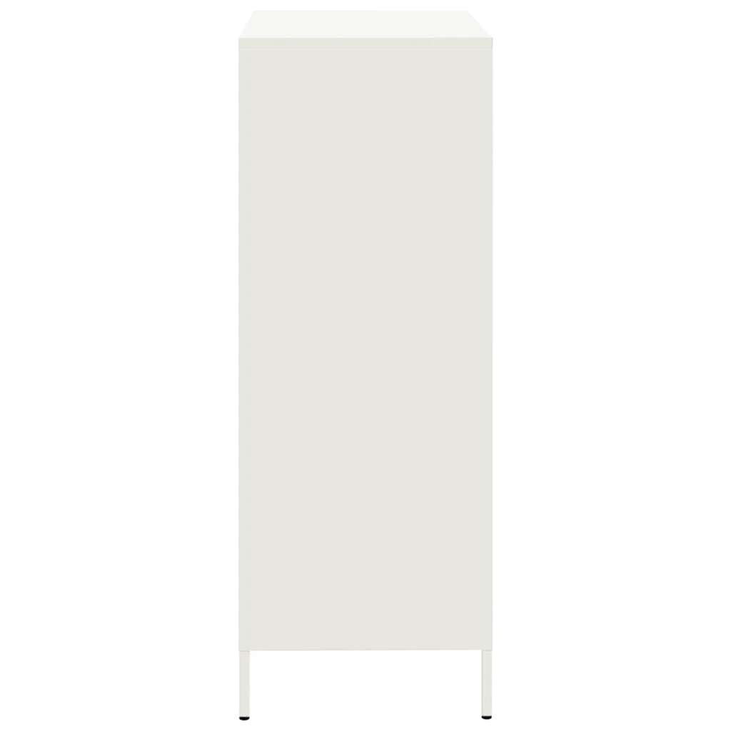 Armario de jardín blanco para interior dormitorio 68 x 39 x 101,5 cm acero