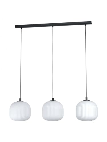 Lustre moderne en verre blanc GL0424 à 3 lumières pour illuminer votre salon