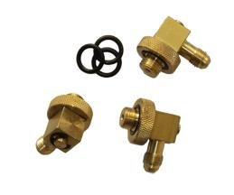 Bac-Flo Unlimited 1/4 NPT Quick Connect Test Fittings 90 Degree Swivel (Set of 3)