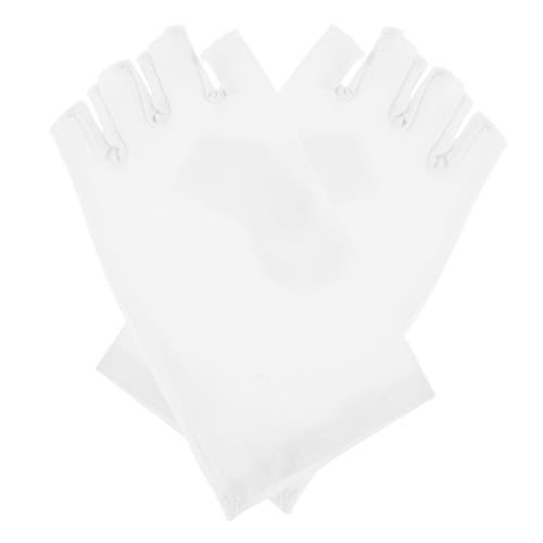 Anneome 1Pair Fingerless UV Protection Gloves for Women and Men Cool Breathable Chinlon Material Non Slip Grip for Outdoor Activities Driving Cycling and Work Summer Half Finger Design