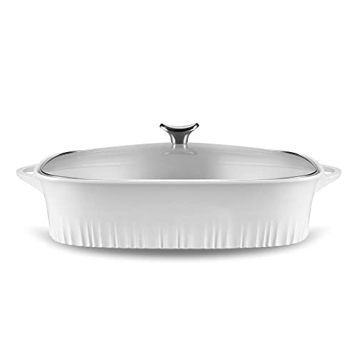 CorningWare QuickHeat 5.7-QT Cast Aluminum Roaster With Lid & Non-Stick Ceramic Interior...