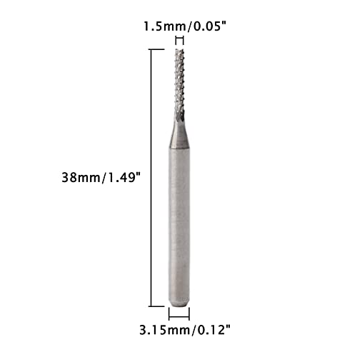 Image of 10 PCS Drills 1.5MM Carbide End Milling Cutter,CNC Router Bits, End Mill for PCB Machine Tool
